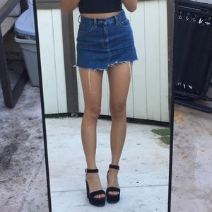 ASOS RIVER ISLAND chunky heel velvet platform